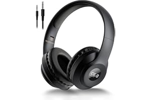 KAMAPULO X5 Wireless FM Radio Headphones with Bluetooth, Built in Microphone, Rechargeable and Portable Radio Headset, Over Ear Headphone with Soft Ear Muffs, Stereo Sound, for Jogging, Cycling, Mowing