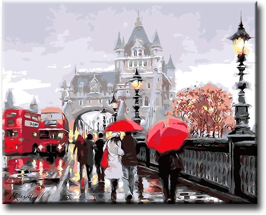 Shukqueen DIY Oil Painting, Adult's Paint by Number Kits