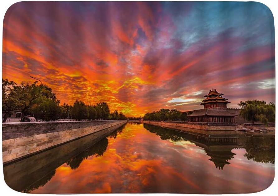 KOSALAER Badematte Alte Stadt Landschaft Sonnenuntergang Kanal