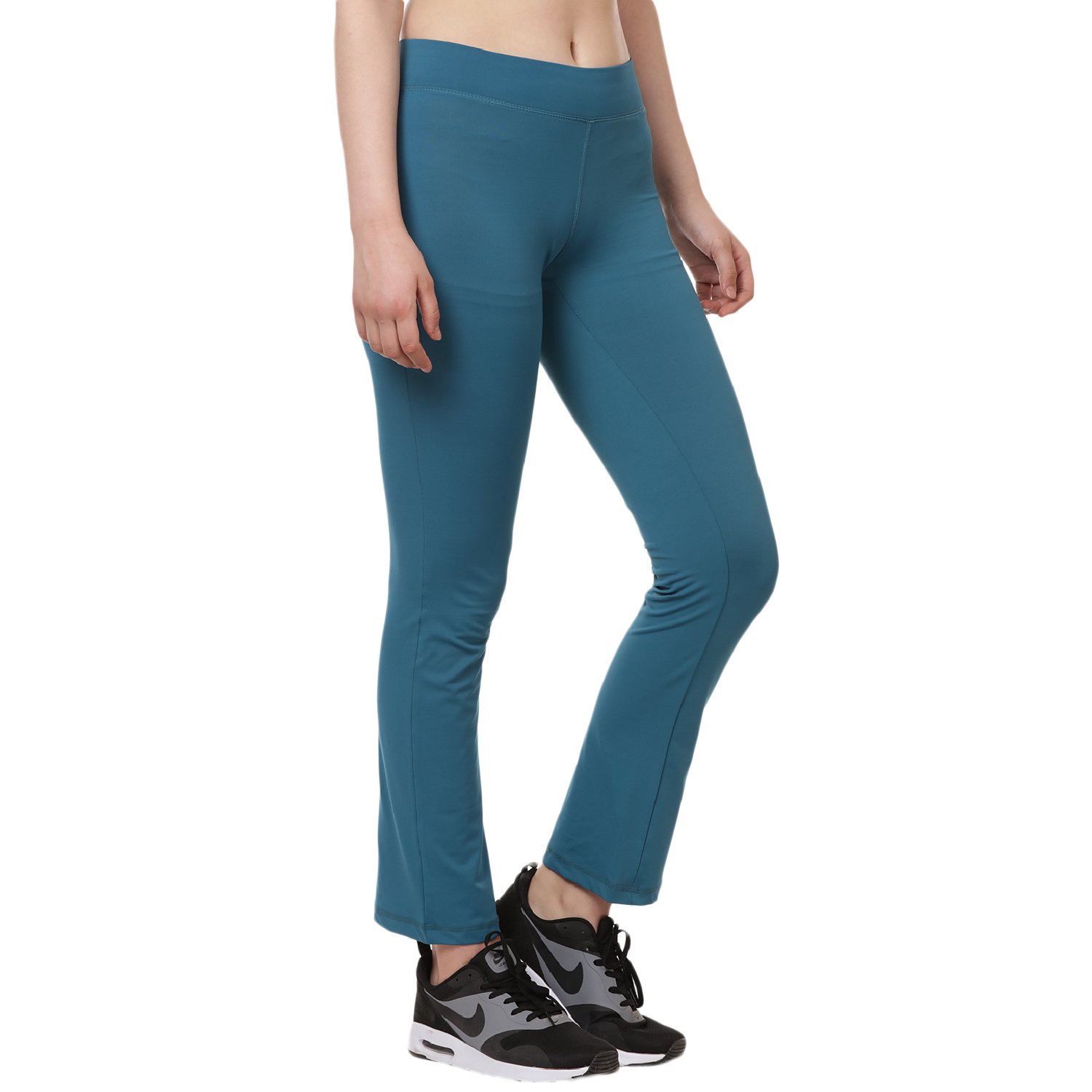 onesport womens solid black track pants-onsp57tel