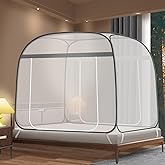 CMINGJ Mosquito Net for Bed, Portable pop up Mosquito Netting with Bottom, Free Installation-Suitable for Bedroom, Camping, Folding Portable Design for Baby Adults (Gray) L79 x W71 x H61