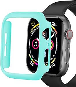 Sunkeyou Matte Hard Case for Apple Watch Series 6/SE/5/4 40mm 44mm, Series 3/2 38mm 42mm Ultra-Thin Protector Accessories Lightweight Bumper for Women Men iWatch(Mint Green,38mm Series 3/2)