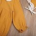 Cute Baby Girl Doll Collar Embroidery Ruffles Long Sleeve Romper Bodysuit With Hat Outfit Fall Clothes (6-12 Months, Yellow)