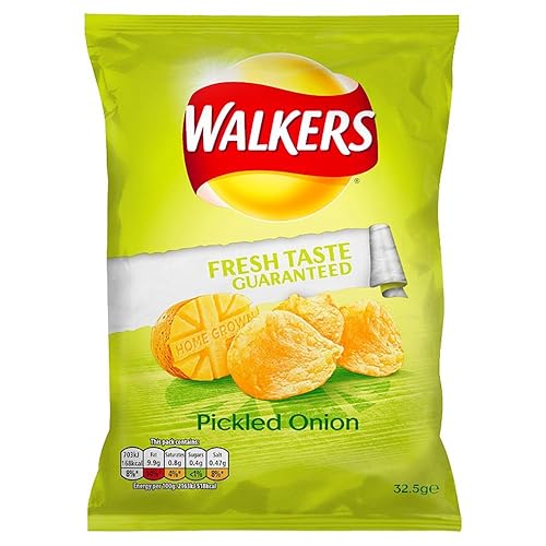 Walkers Crisp Pickled Onion 32.5g Bags (box of 32) Amazon.co.uk Grocery