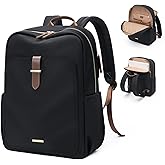 GOLF QUALITY Laptop Backpack for Women,Casual Work Business Backpacks Purse Carry on Travel Backpack,15.6 Inch,Black