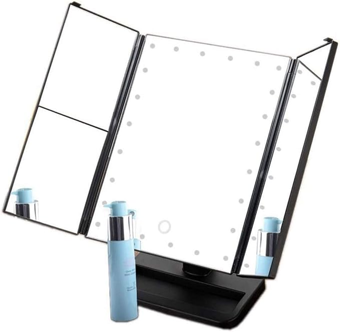 Y DWAYNE Espejo Iluminado Encimera Led Espejo de Maquillaje de