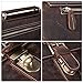 S-ZONE Vintage Leather Briefcase 15.6 Inch Laptop Messenger Shoulder Satchel Bag