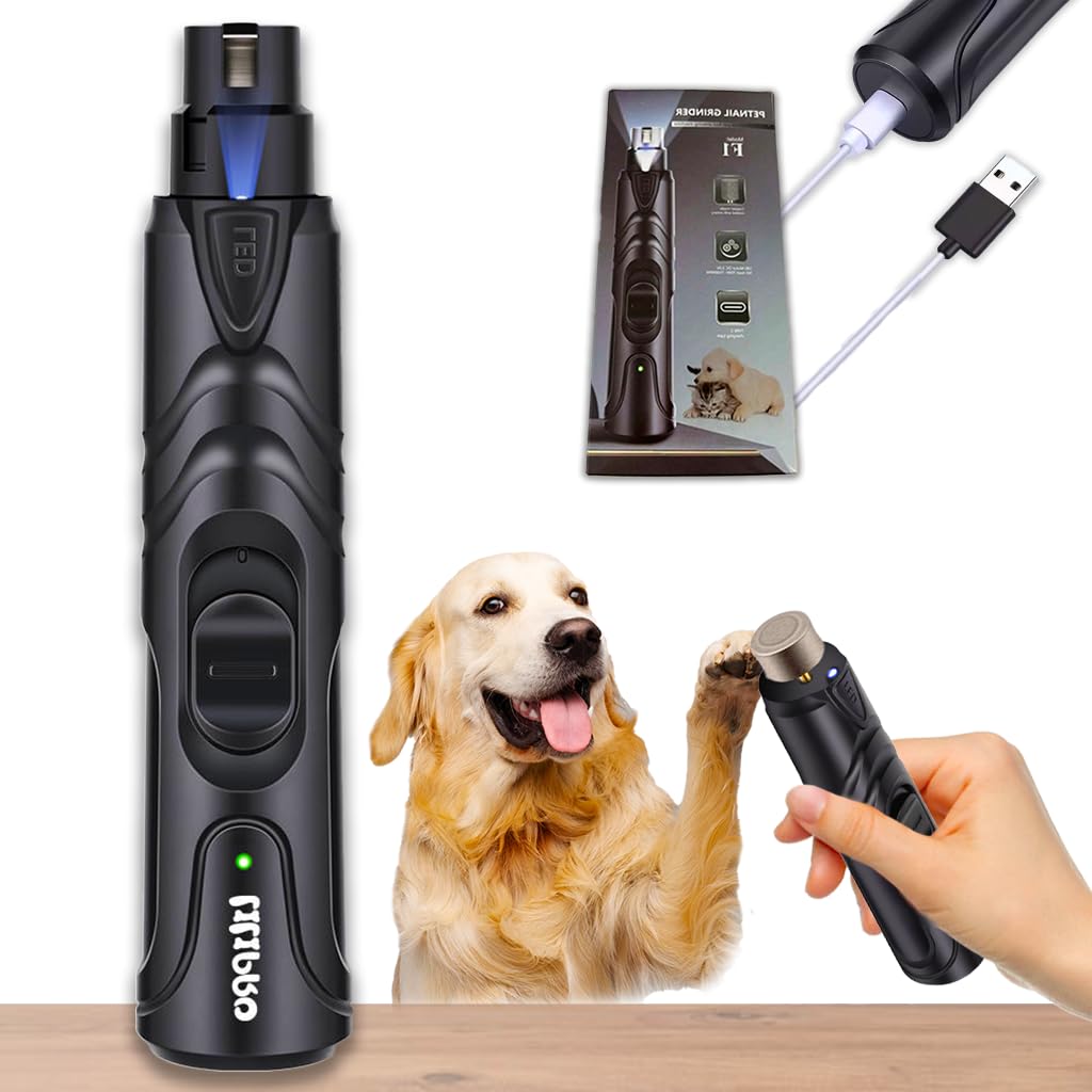Rechargeable Low Noise Dog Nail Grinder for Stress-Free Grooming and Maintenancepet nail grinder clipper for dogs or cats, pet care, dog nail grinders, pet care, dog claw grinder, cat nail grinder