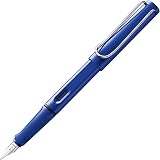 LAMY safari blue Fountain Pen with ergonomic grip F nib includes T 10 blue
