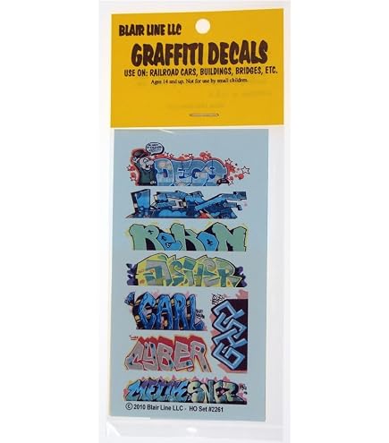 Blair Line ~ HO Scale ~ Graffiti Decals Mega Set #4 (9) ~ 2247 - Iron