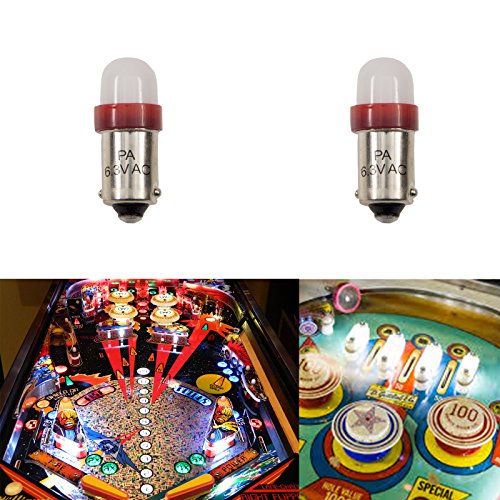 PA 10PCS #44#47#1893#756#1847 T11 ba9s 2 SMD 2835 LED 6.3V DC Wedge Pinball Gaming Machine Light Bulb Red - Thumbnail 2