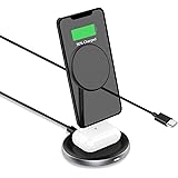 TWOPAN Magnetic Wireless Charger, 2-in-1 Mag-Saf Charger for iPhone 12/12 Pro/12 Pro Max/12 Mini and AirPods Pro/2, Magnetic-