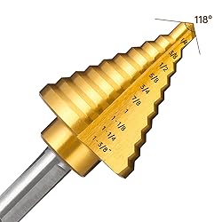 IRONANT Titanium Step Drill Bit, 1/4" to