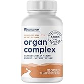 NativePath Grass Fed Beef Organ Complex - Liver, Heart, Kidney Supplement for Energy & Immune Support - New Zealand Sourced, 30 Servings