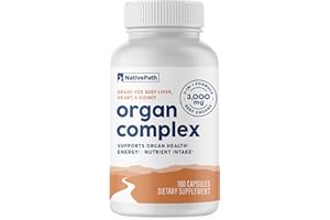 NativePath Grass Fed Beef Organ Complex - Liver, Heart, Kidney Supplement for Energy & Immune Support - New Zealand Sourced, 30 Servings