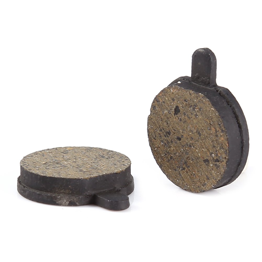 Disc Brake Pads, 8 PCS Round Brake Pads for Bicycle Bike Motorbike MTB, 4 Pair Resin and Semi-Metal Bicycle Brake Pad Replacements, Silent Braking