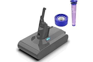 Powilling 21.6V V8 6000mAh Replacement for Dyson V8 Battery, SV10 Cordless Handheld Vacuum, for V 8 Animal Motorhead Carbon F