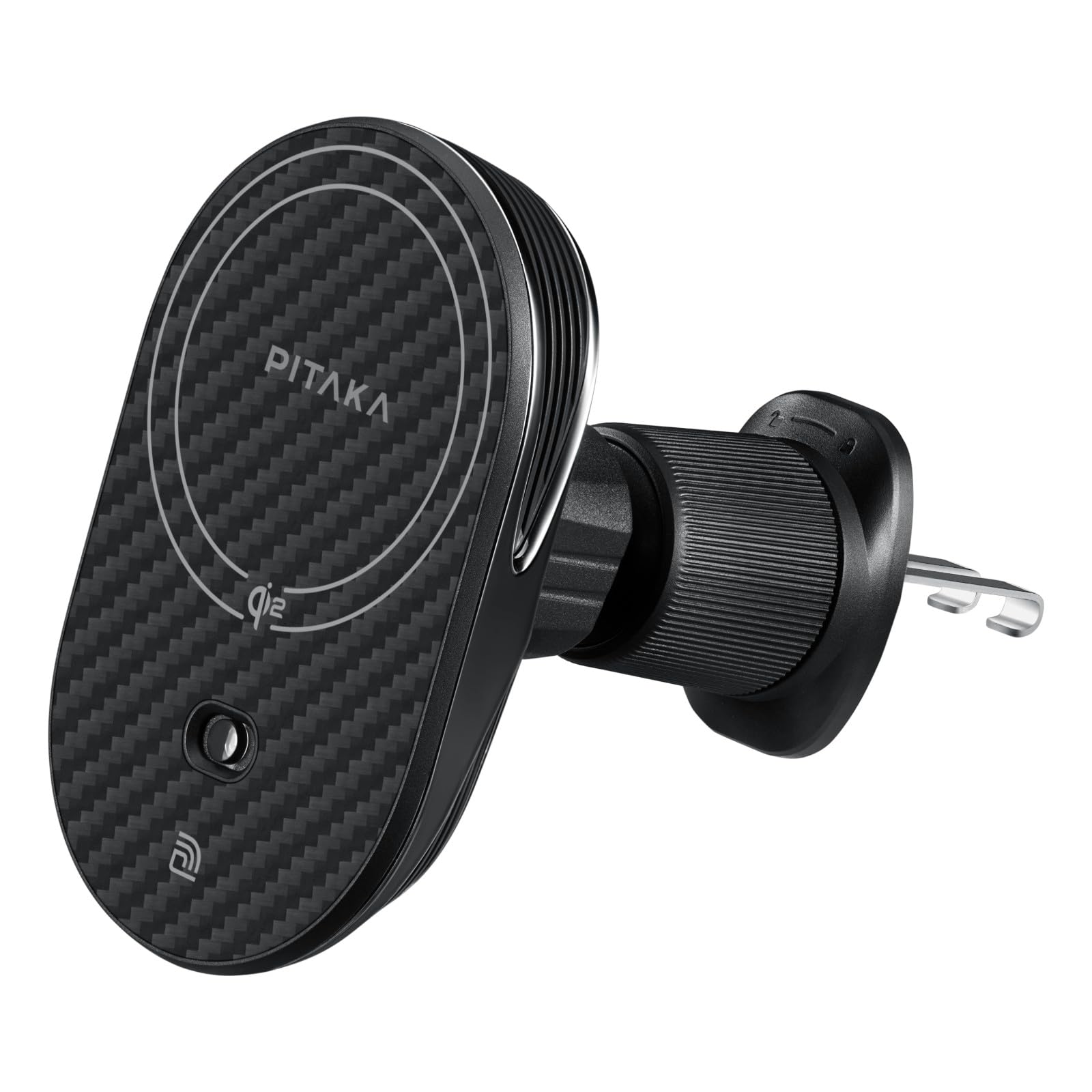 pitaka for Qi2 MagSafe MagEZ Car Mount Pro 2 (Qi2), Black - With