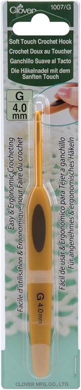 Clover Soft Touch Crochet Hook Size G7 4.0mm