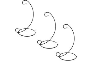 BANBERRY DESIGNS Tall Ornament Display Stands – Wrought Iron Black 3 Pack - 13" High - Christmas Ornament, Terrarium Holder, Glass Globes, Lanterns