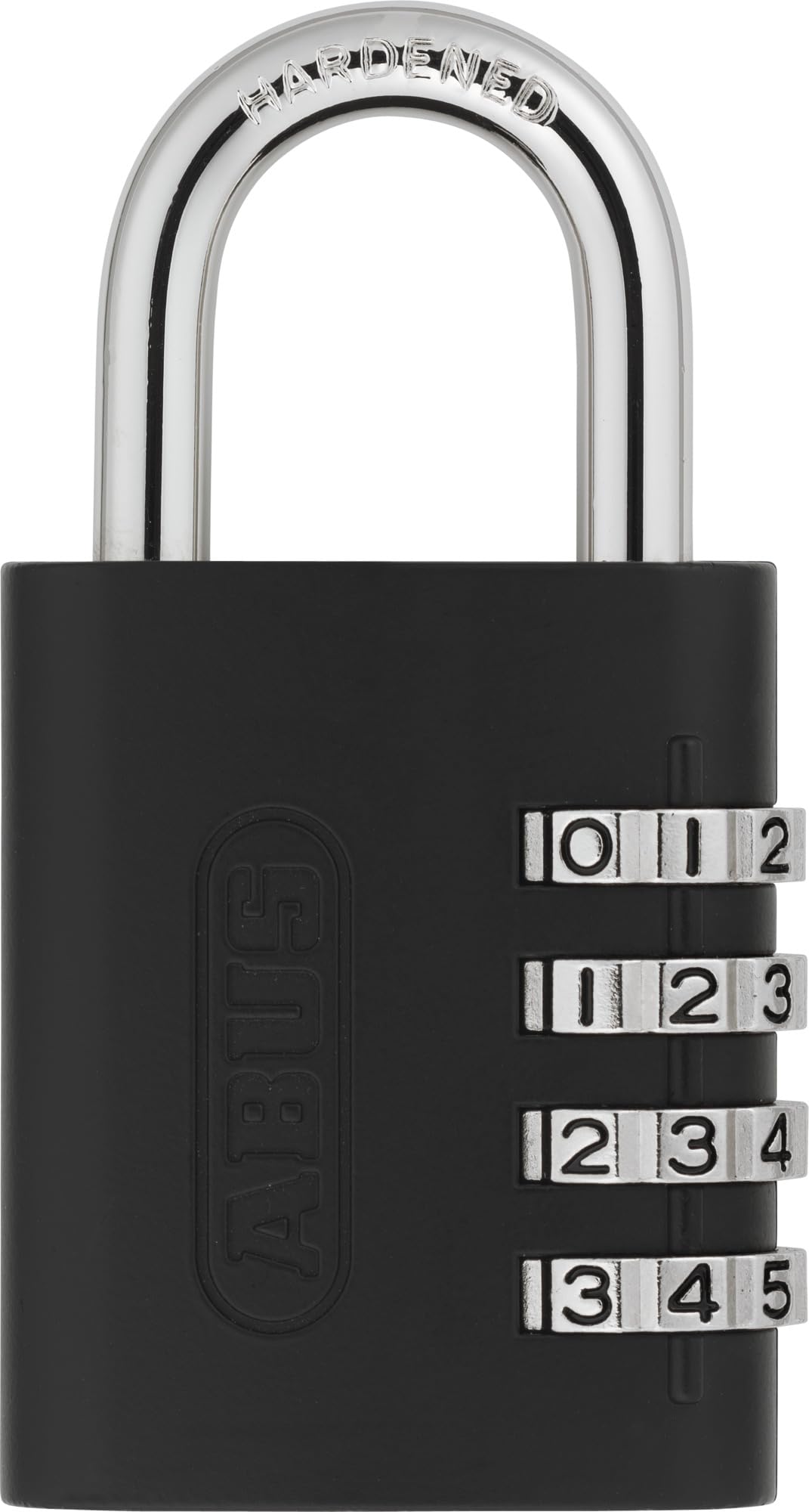 ABUS padlock 158KC/45 AP050 - Padlock with combination or key function - with die-cast zinc housing - ABUS security level 5 - Black