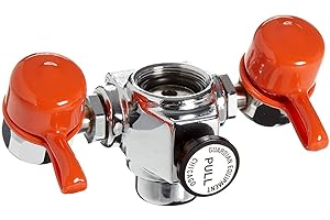 GUARDIAN FALL PROTECTION Guardian G1100 Plastic EyeSafe Faucet-Mounted Eyewash, Adjustable Aerated Outlet Heads