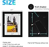 EGOFINE 9x7 Black Solid Wood Photo Frame - Table Top & Wall Mount view 3