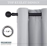 PONY DANCE Blackout Curtains Eyelet Set 2 55 x 87 Inch Thermal Insulated Grey view 6