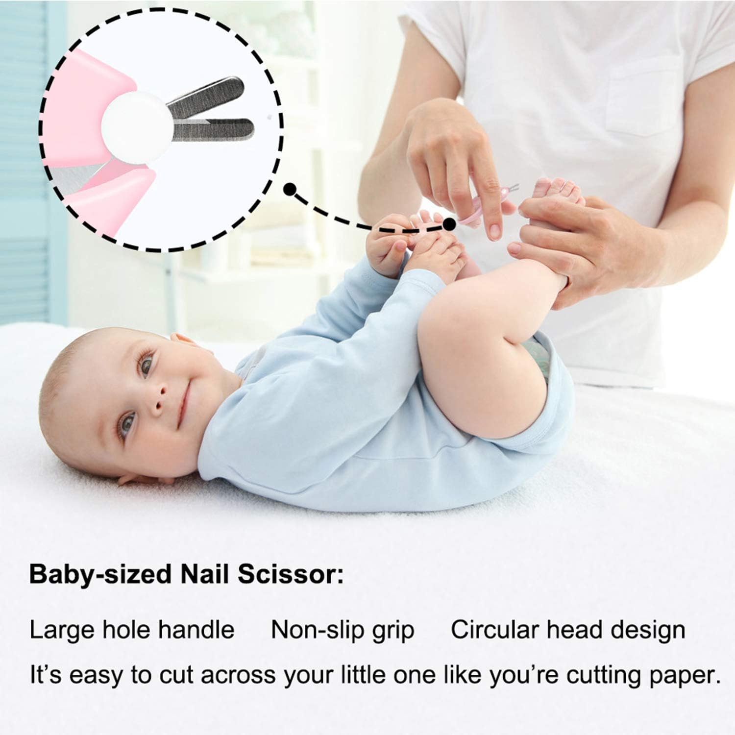 Mingze Manucure Bebe C Lime Et Pince A Epiler Soins Des Ongles Bebes Jeunes Enfants Sur Et Confortable Nouveau Ne Special Protection Coupe Ongles Kit 4 En 1 Avec Mignon Etui Ciseaux Toilette De Bebe L Hygiene