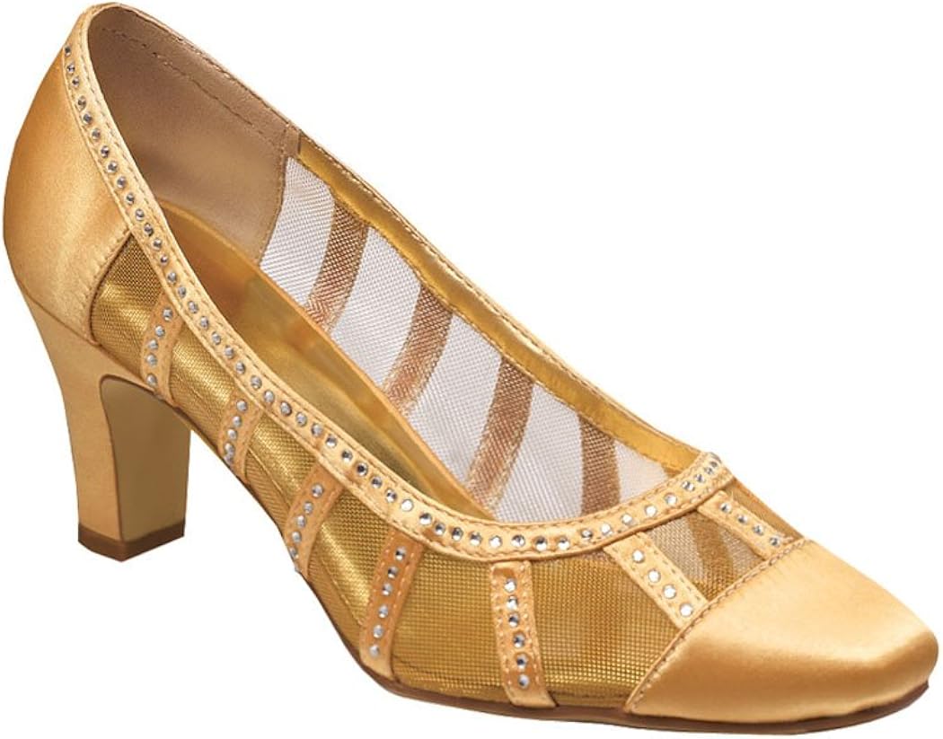 gold dress pumps