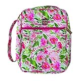 Charlotte Floral 8 x 10.5 Inch Polyester Zippered Bible Cover Case with Handle