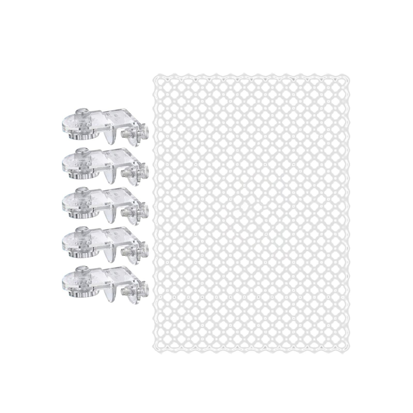 Baoblaze Aquarium Covers Mesh Screen Net Jump Guard Replacement Net Sturdy for Tank Portable Easy to Install with Fixed Holder Clear Mesh Netting