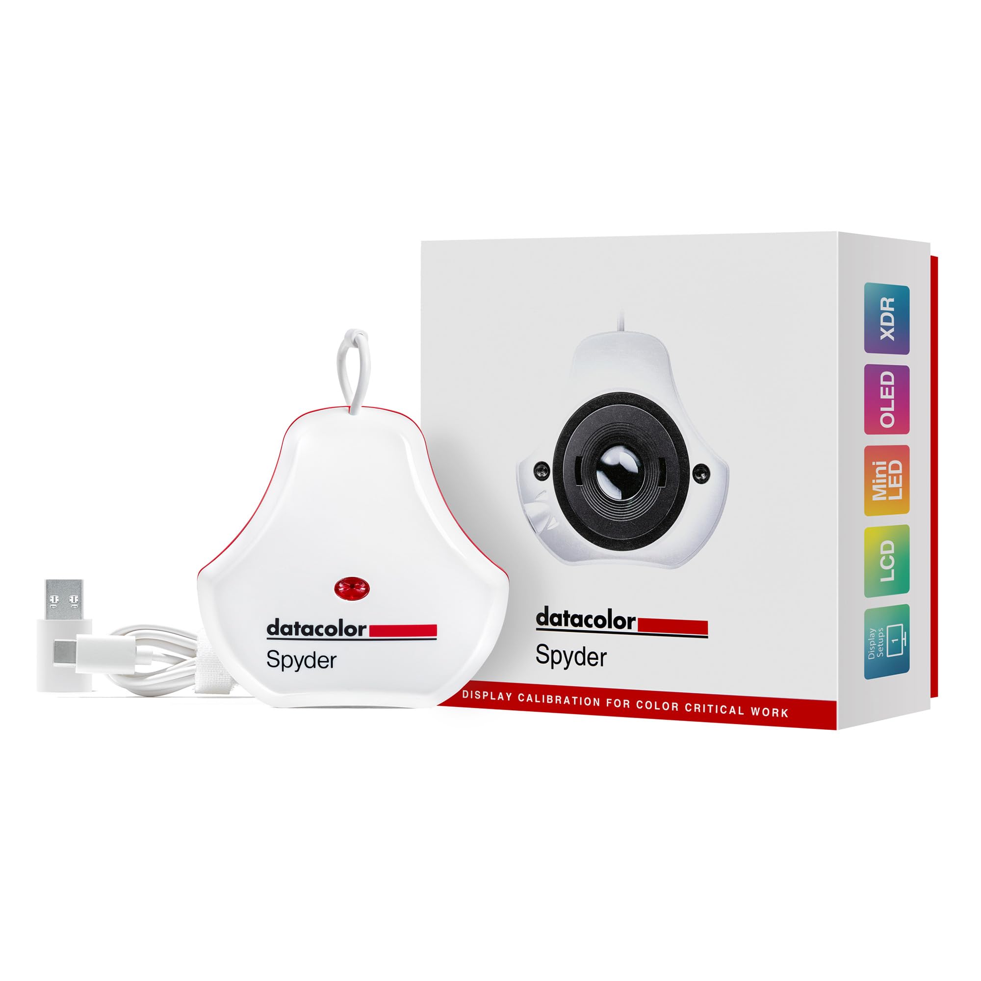 Datacolor Spyder - Monitor Calibrator for Graphic Designers, Photographers, and Content Creators, Shows You True Colours, Works on OLED Monitors & LED Screens, Easy-to-Use Colour Calibration Tool — image 1