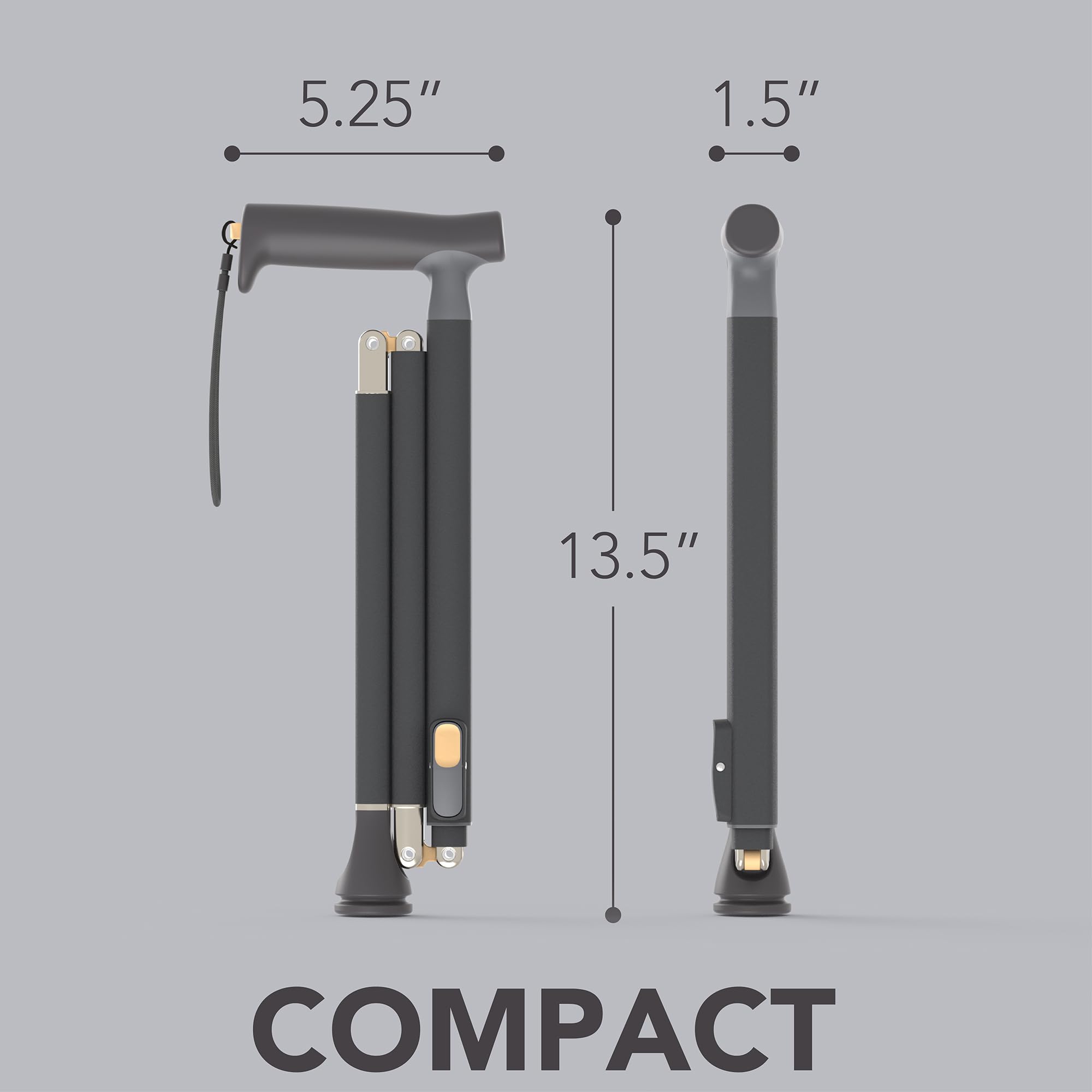 Michael Graves Quick Fold Walking Cane for Men and Women - Foldable Walking Stick for Stability and Style - Collapsible Folding Cane - Walking Sticks for Seniors & Adults