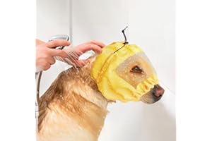 VAKERGA Adjustable Waterproof Dog Ear Protection Cap - Bath & Rain Hat with Headband - Fits Small Pets & Kittens