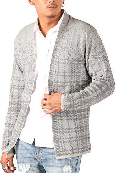 Amazon Lux Style ラグスタイル カーディガン メンズ 長袖 ミドル丈 グラデーション 薄手 日本製 カーディガン 通販