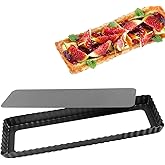 Cyimi Rectangular Tart Pan 14 Inch Nonstick Quiche Pie Pan with Removable Bottom Tart Pan for Pies, Quiche Bakeware, Cheese C