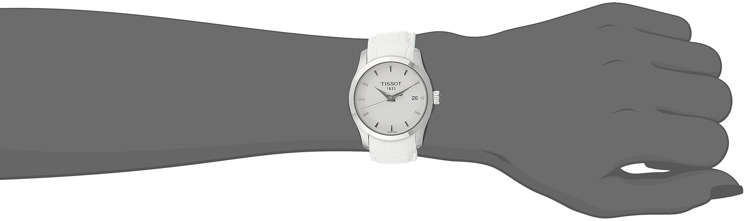 Tissot Women's T0352101601100 Couturier Analog Display Swiss Quartz White  Watch - Buy Online - 49140832