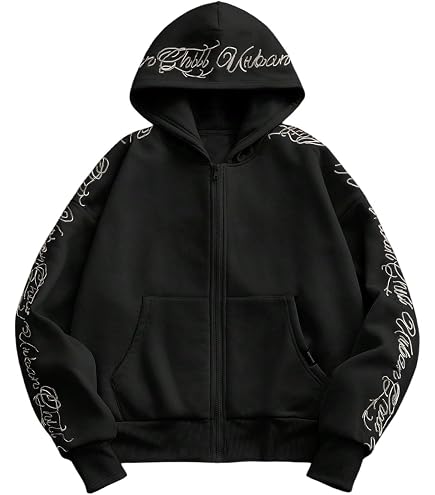 Amazon.com: Ponitrack Unisex Zip Up Hoodies Y2k Flame Print