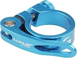 TRIWONDER Bike Seat Post Clamp 28.6/31.8/34.9mm Quick Release Blue 34.9mm