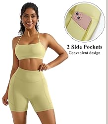 OMKAGI 2 Piece Workout Sets for Women Open Back