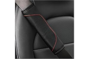 XINLIYA 2PCS Car Seat Belt Cover, Soft Car Seat Belt Strap Cushion Protect Your Neck and Shoulder, Carbon Fiber Seatbelt Shou