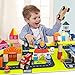 Wood City Traffic Building Blocks - iPlay, iLearn Wooden City Building Construction Building Blocks Set