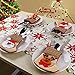 OurWarm 12PCS Mini Christmas Stockings, 3D Small Christmas Stocking Bulk Burlap Cutlery Holders Tableware Bags, Santa Snowman Reindeer Christmas Stockings for Xmas Party Table Decorations