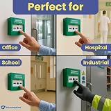 AMALOCKS SecureMyDoor Resettable Emergency Break Glass Call Point Indoor Green view 3