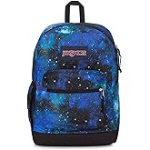 JanSport Cross Town Plus Backpack - Large Main Compartment, Side Water Bottle Pocket, 15-Inch Padded Laptop Sleeve - Cyberspace Galaxy