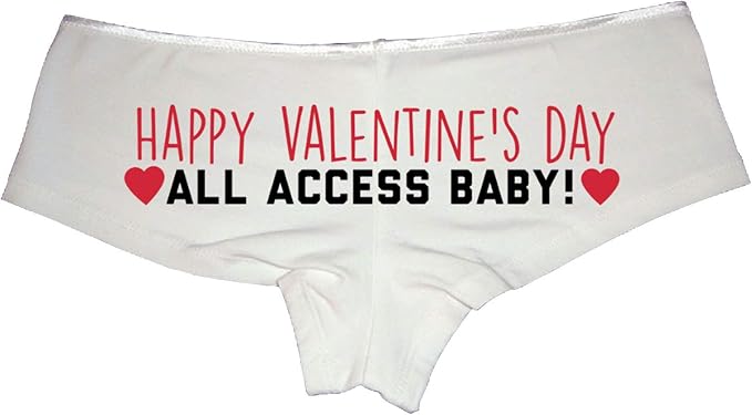 Valentine's day custom underwear for her Amazon.com: Happy Valentine's Day All Access Baby! Novelty Hipster