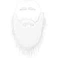 White Beard Fake Beard Costume Party Cosplay Beard and Self-Adhesive Eyebrows, White Gnomes DIY Beard Christmas Party Supplies