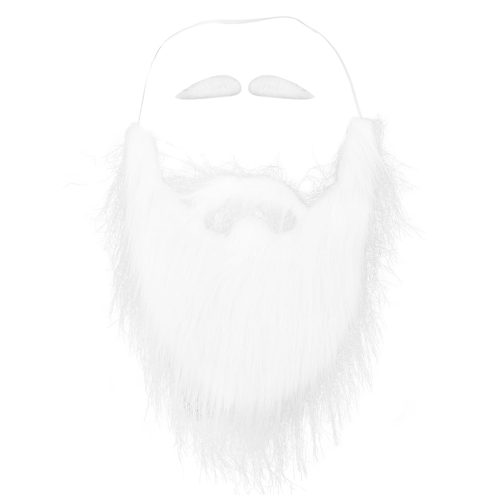 Toyvian Santa Beard And Eyebrows - White Mustache And Eyebrows Fake White Beard Costume Facial Hair for Adults Halloween Christmas Cosplay Party Favors
