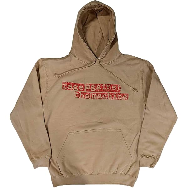 Sweat à Capuche Vintage Rage Against The Machine - Rouge étoile, Années 90 - Taille L